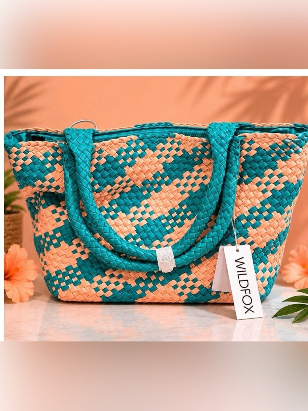 Wildfox Large Woven Double Handle Tote Bag
